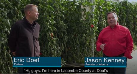 Bezoek premier bij uitbreiding Doef’s Greenhouses, Canada